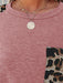 Animal Print Short Sleeve Tunic Top for Women
