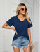 Soft Knit V-neck T-shirt for Women | Stylish Everyday Essential