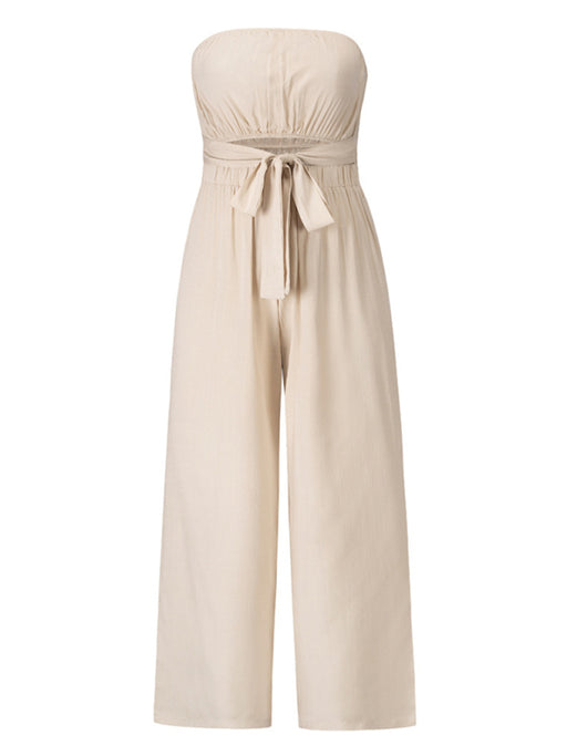 Boho Vibes Backless Jumpsuit with Straight Leg Pants - Must-Have for Summer