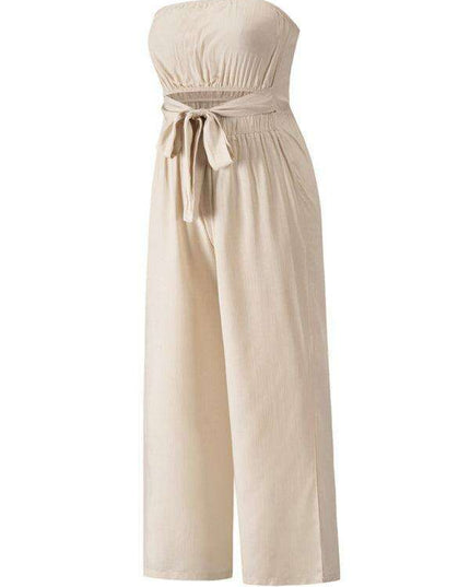 Bohemian Backless Jumpsuit & Straight Trouser Set: Summer Must-Have