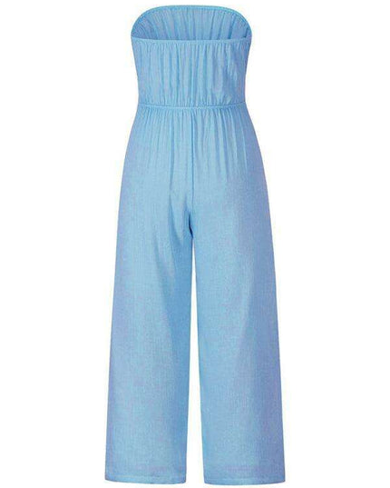 Bohemian Backless Jumpsuit & Straight Trouser Set: Summer Must-Have