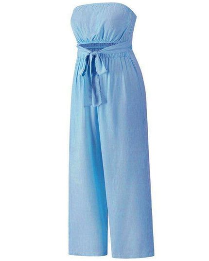 Bohemian Backless Jumpsuit & Straight Trouser Set: Summer Must-Have