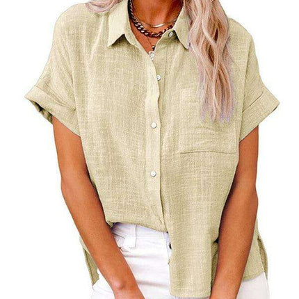 Elegant Dolman Sleeve Button-up Blouse for Women: Effortless Luxury and Style by Jakoto