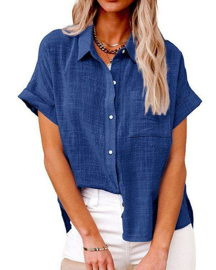 Elegant Dolman Sleeve Button-up Blouse for Women: Effortless Luxury and Style by Jakoto