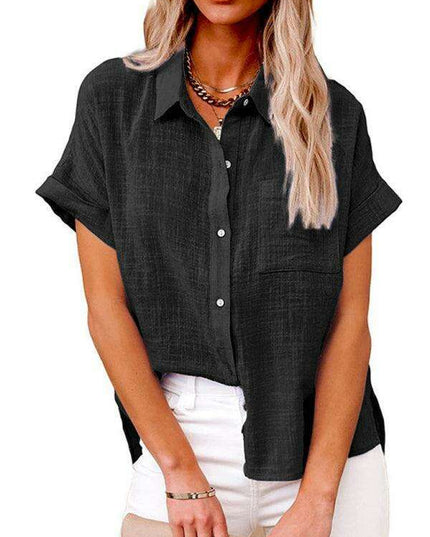 Elegant Dolman Sleeve Button-up Blouse for Women: Effortless Luxury and Style by Jakoto