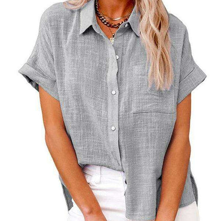 Elegant Dolman Sleeve Button-up Blouse for Women: Effortless Luxury and Style by Jakoto