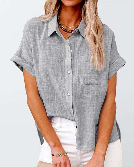 Elegant Dolman Sleeve Button-up Blouse for Women: Effortless Luxury and Style by Jakoto