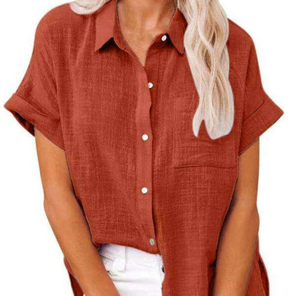 Elegant Dolman Sleeve Button-up Blouse for Women: Effortless Luxury and Style by Jakoto