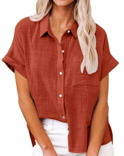 Elegant Dolman Sleeve Button-up Blouse for Women: Effortless Luxury and Style by Jakoto