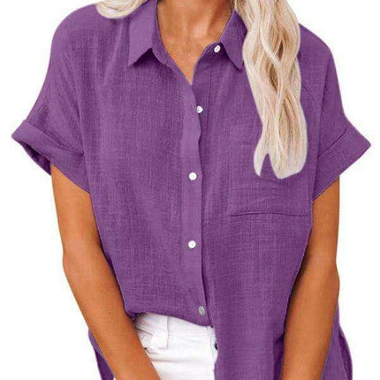 Elegant Dolman Sleeve Button-up Blouse for Women: Effortless Luxury and Style by Jakoto