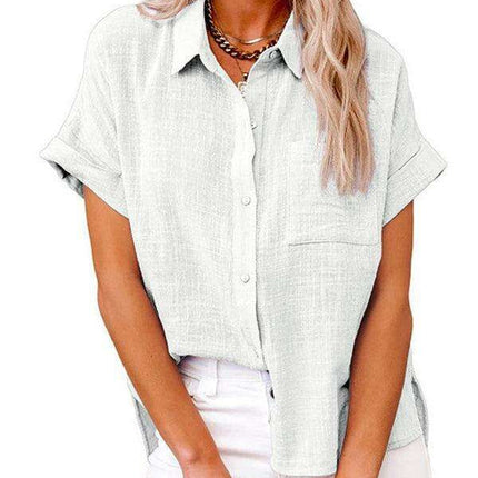 Elegant Dolman Sleeve Button-up Blouse for Women: Effortless Luxury and Style by Jakoto