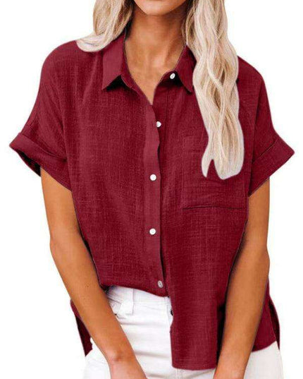 Elegant Dolman Sleeve Button-up Blouse for Women: Effortless Luxury and Style by Jakoto