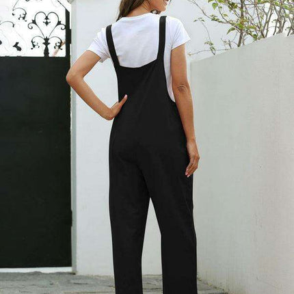 Vintage-Inspired Women's Cotton Overall Jumpsuit
