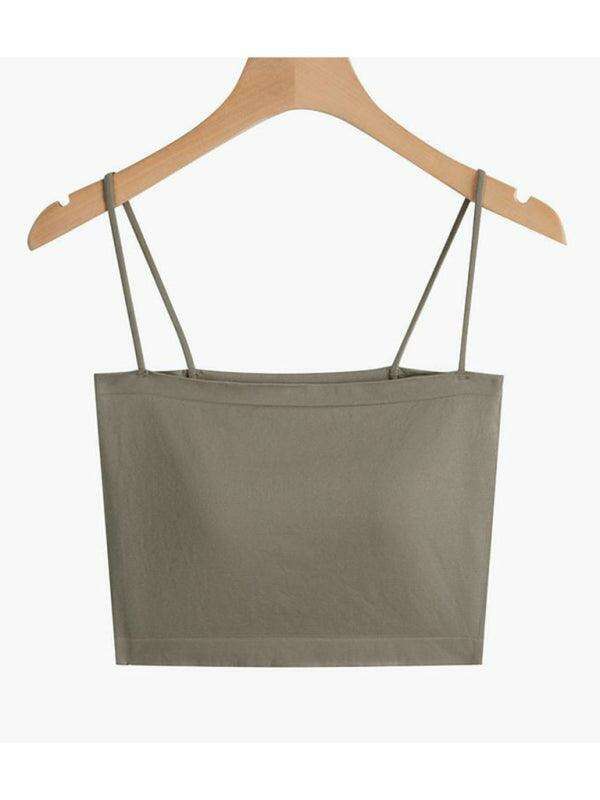 Trendy Sleeveless Knit Crop Top with Distinctive Self-Design Detailing