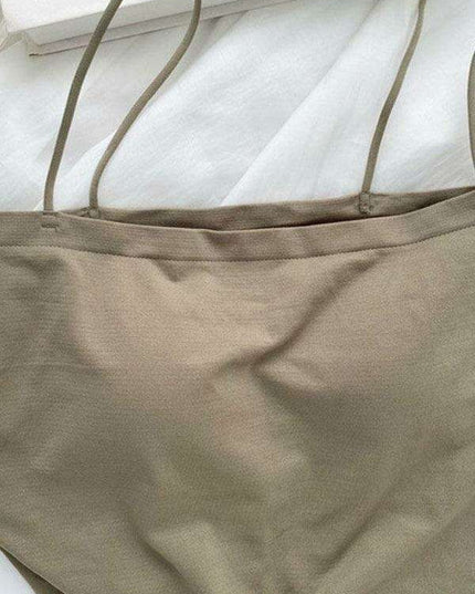 Trendy Sleeveless Knit Crop Top with Distinctive Self-Design Detailing