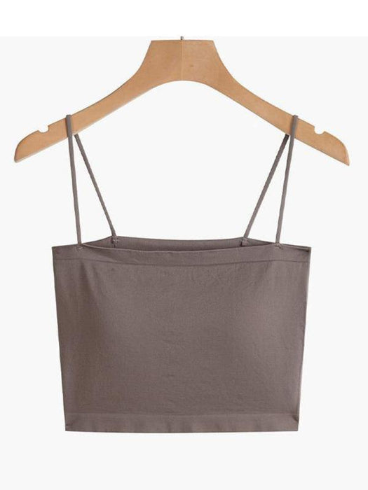 Jakoto Women's Knitted High Elastic Cropped Camisole