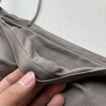 Trendy Sleeveless Knit Crop Top with Distinctive Self-Design Detailing