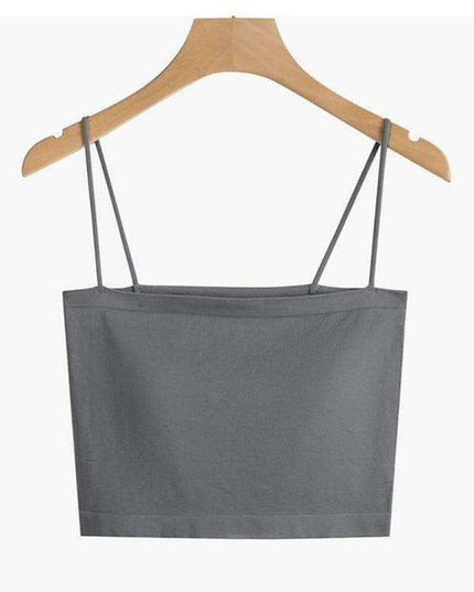 Trendy Sleeveless Knit Crop Top with Distinctive Self-Design Detailing