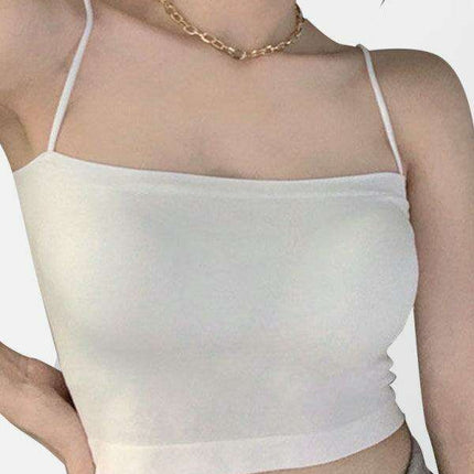 Trendy Sleeveless Knit Crop Top with Distinctive Self-Design Detailing