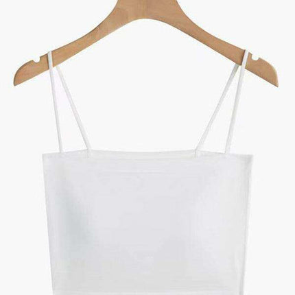 Trendy Sleeveless Knit Crop Top with Distinctive Self-Design Detailing