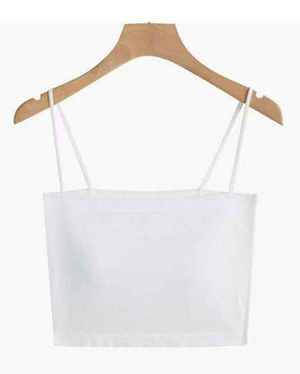 Trendy Sleeveless Knit Crop Top with Distinctive Self-Design Detailing