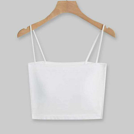 Trendy Sleeveless Knit Crop Top with Distinctive Self-Design Detailing