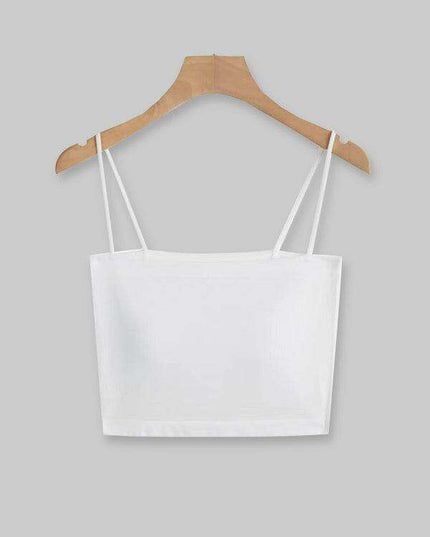 Trendy Sleeveless Knit Crop Top with Distinctive Self-Design Detailing