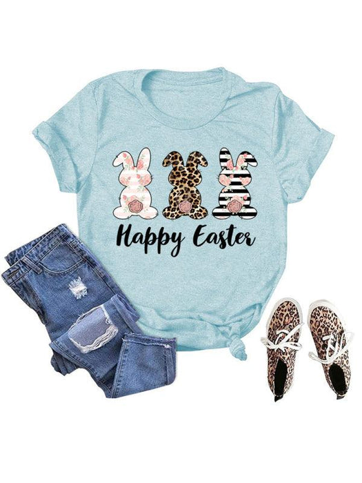 Spring Bunny Vibes Women's Graphic Print Tee