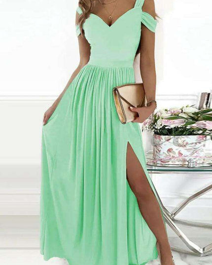 Enchanting Elegance: Women's V-Neck Printed Maxi Dress