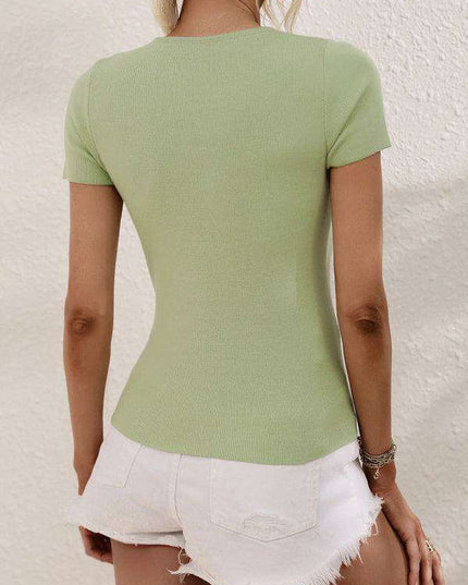 Chic Asymmetrical Shoulder Ribbed Knit Sweater