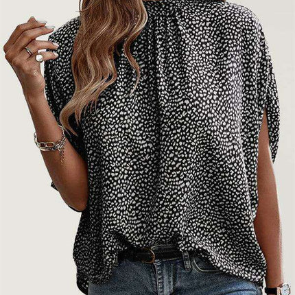 Colorful Zigzag Mock Neck Crop Top - Must-Have Summer Piece