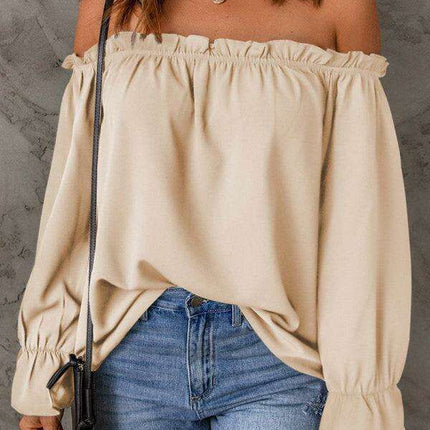 Elegant Off-Shoulder Chiffon Top - Ideal for Every Occasion