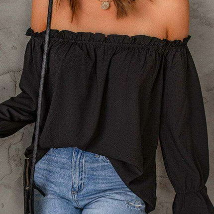 Elegant Off-Shoulder Chiffon Top - Ideal for Every Occasion