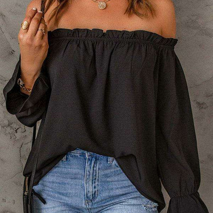Elegant Off-Shoulder Chiffon Top - Ideal for Every Occasion