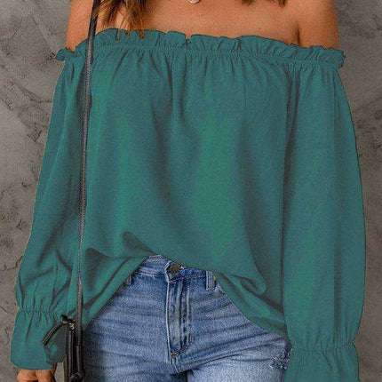 Elegant Off-Shoulder Chiffon Top - Ideal for Every Occasion