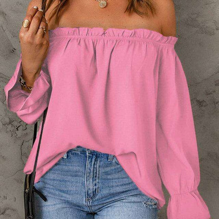 Elegant Off-Shoulder Chiffon Top - Ideal for Every Occasion