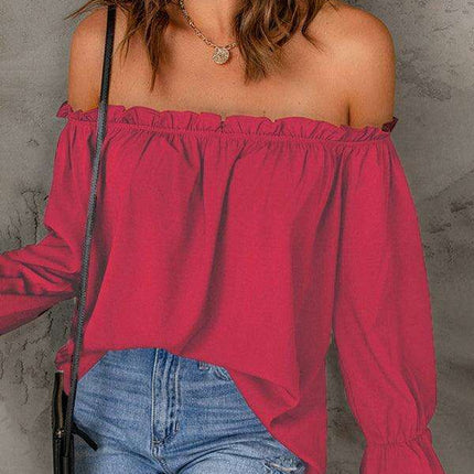 Elegant Off-Shoulder Chiffon Top - Ideal for Every Occasion