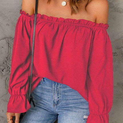 Elegant Off-Shoulder Chiffon Top - Ideal for Every Occasion