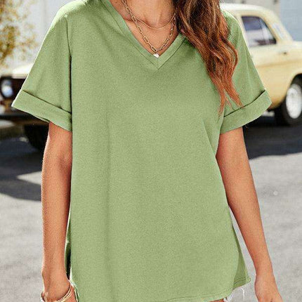 Effortless Elegance | Women's Soft Modal-blend V-neck Tee for Everyday Wear