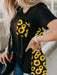 Leopard Print V-neck T-shirt for Women