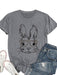 Leopard Print Rabbit Graphic T-Shirt - Chic Top for Women to Elevate Your Style