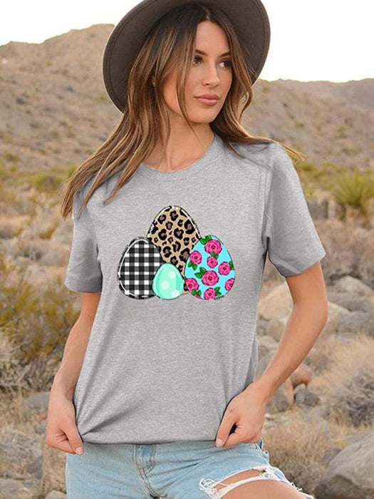 Leopard Print Rabbit Graphic T-Shirt - Chic Top for Women to Elevate Your Style