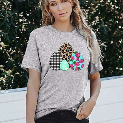 Leopard Print Bunny Graphic T-Shirt - Stylish Women's Casual Wear for Everyday Elegance
