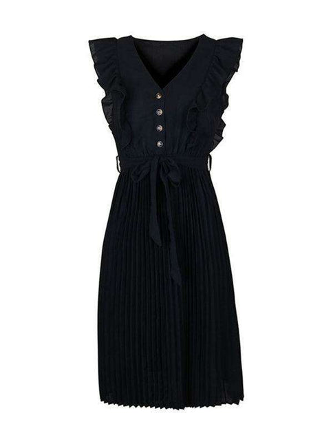 Summer Elegance Ruffled Dress - Classic Allure