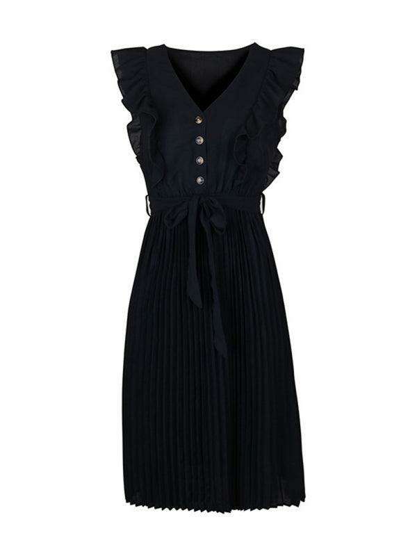 Summer Elegance Ruffled Dress - Classic Allure