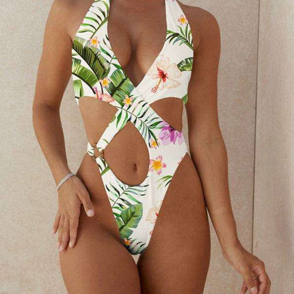 Chic Textured Cutout One-Piece Swimsuit for Women