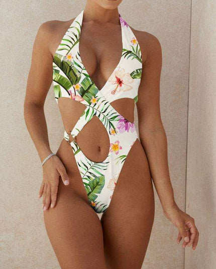Chic Textured Cutout One-Piece Swimsuit for Women
