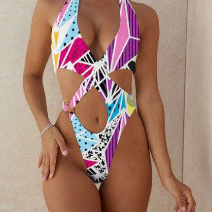 Chic Textured Cutout One-Piece Swimsuit for Women
