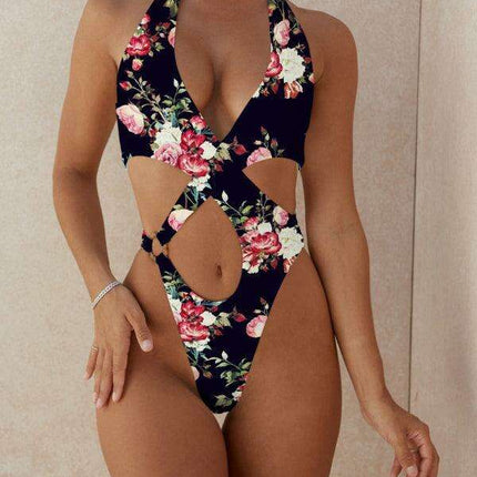 Chic Textured Cutout One-Piece Swimsuit for Women