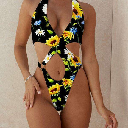 Chic Textured Cutout One-Piece Swimsuit for Women